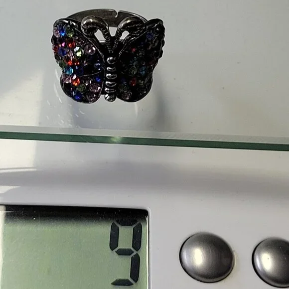 Colorful Butterfly Adjustable Ring - Picture 8 of 8